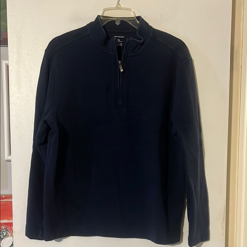 Van Heusen classic fit Men's Navy Half-Zip Sweater